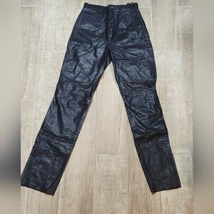 Vintage Black Leather Pants